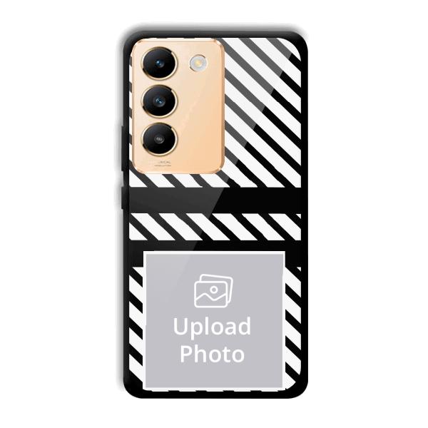 White Black Customized Printed Back Cover for Vivo Y200e 5G