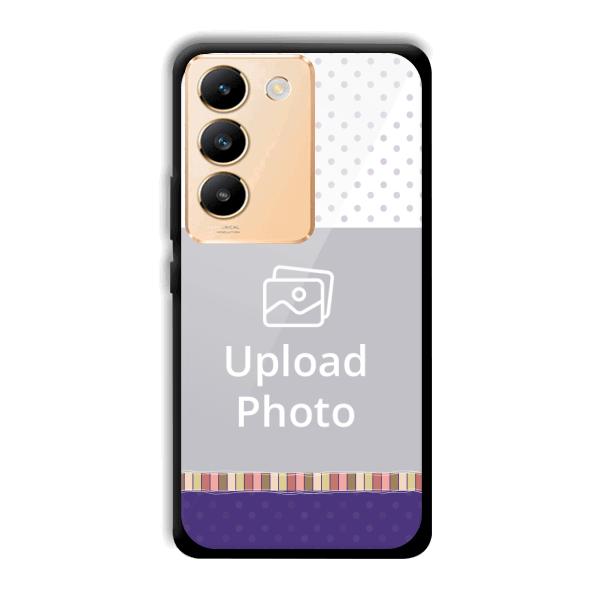 Blue White Customized Printed Back Cover for Vivo Y200e 5G