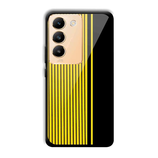 Yellow Black Design Phone Customized Printed Back Cover for Vivo Y200e 5G