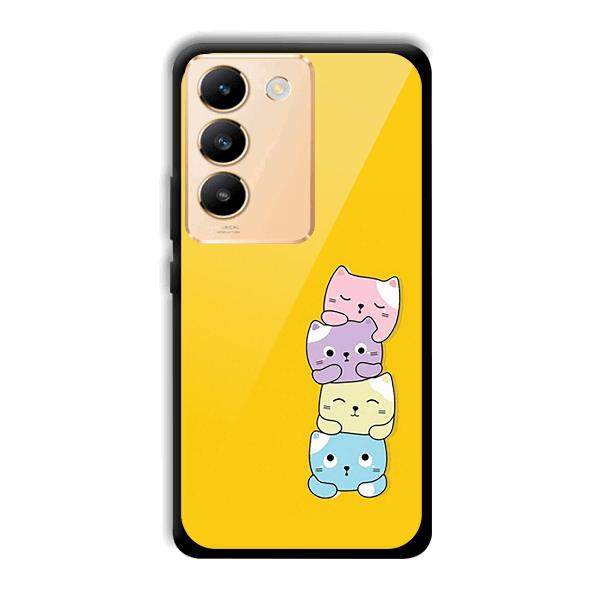 Colorful Kittens Phone Customized Printed Back Cover for Vivo Y200e 5G