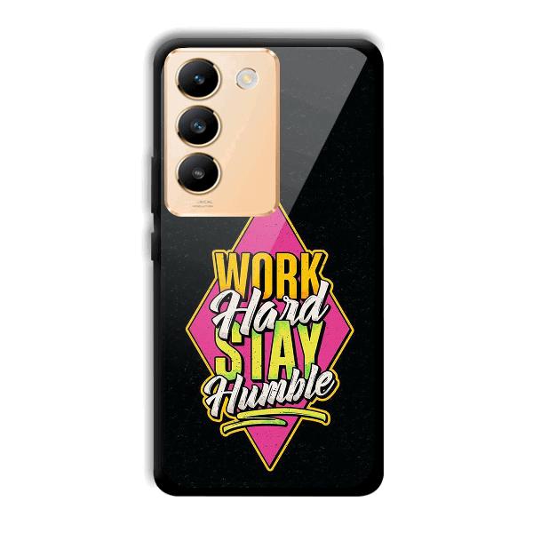Work Hard Quote Phone Customized Printed Back Cover for Vivo Y200e 5G