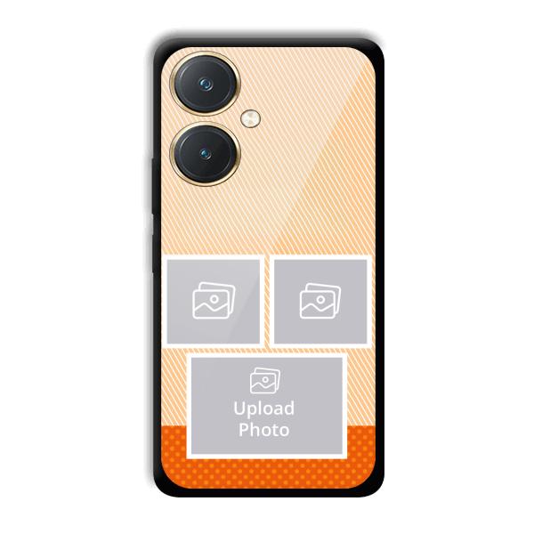 Orange Background Customized Printed Back Cover for Vivo Y27