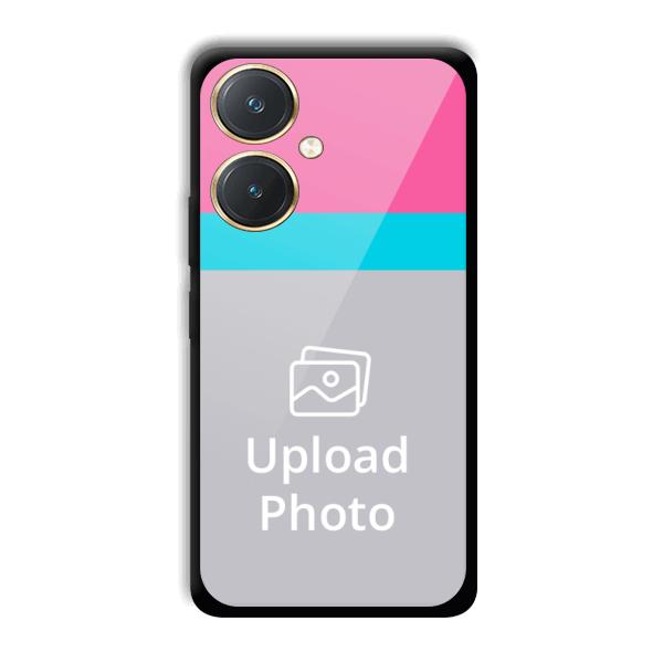 Pink & Sky Blue Customized Printed Back Cover for Vivo Y27