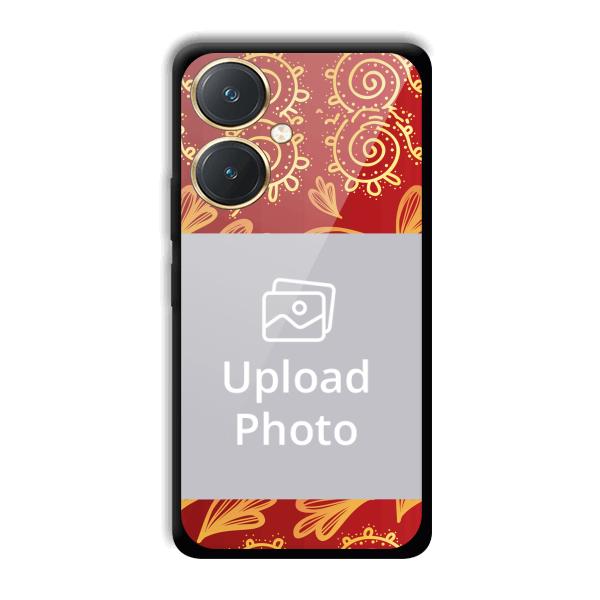 Red Design Customized Printed Back Cover for Vivo Y27