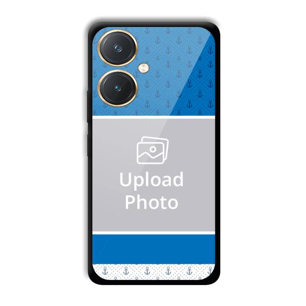 Blue White Design Customized Printed Back Cover for Vivo Y27