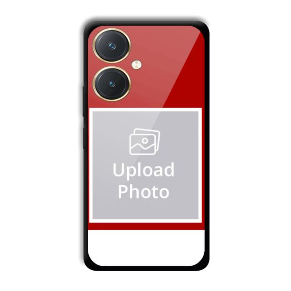 Red & White Customized Printed Back Cover for Vivo Y27