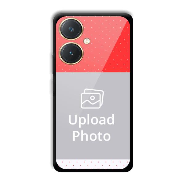 Red White Customized Printed Back Cover for Vivo Y27