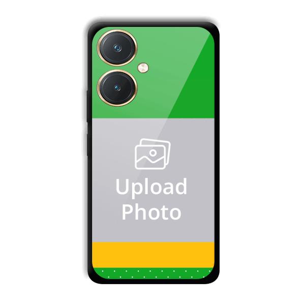 Green Yellow Customized Printed Back Cover for Vivo Y27