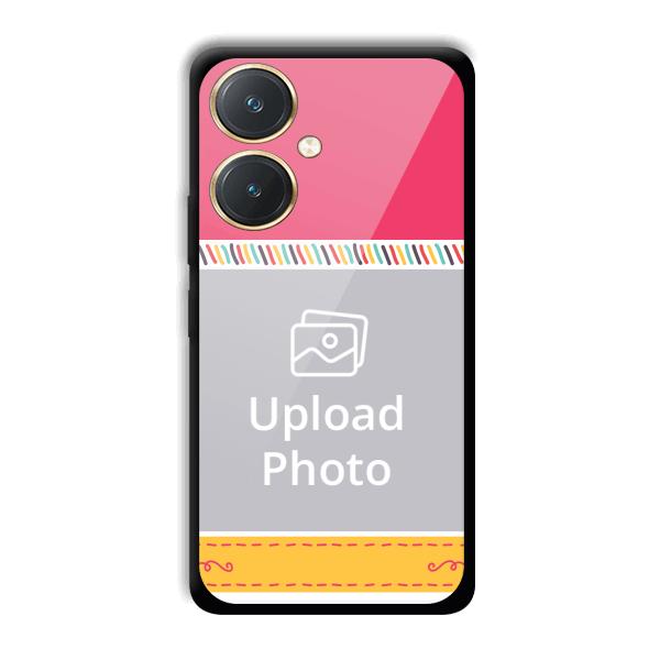 Pink Yellow Customized Printed Back Cover for Vivo Y27