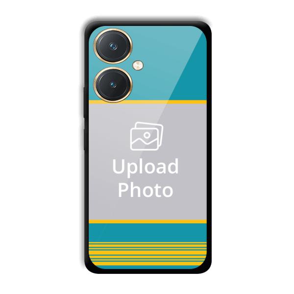 Yellow Blue Design Customized Printed Back Cover for Vivo Y27