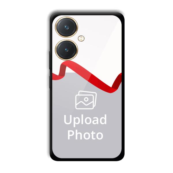 Red Ribbon Customized Printed Back Cover for Vivo Y27