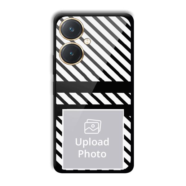 White Black Customized Printed Back Cover for Vivo Y27