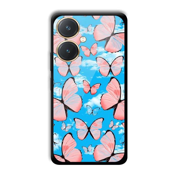 Pink Butterflies Phone Customized Printed Back Cover for Vivo Y27