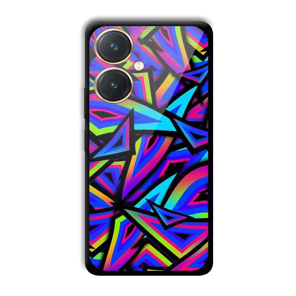Blue Triangles Phone Customized Printed Back Cover for Vivo Y27