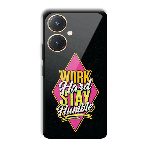 Work Hard Quote Phone Customized Printed Back Cover for Vivo Y27