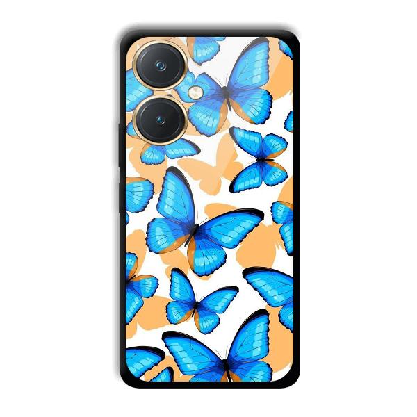 Blue Butterflies Phone Customized Printed Back Cover for Vivo Y27