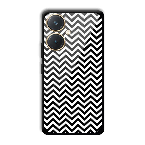 Black White Zig Zag Phone Customized Printed Back Cover for Vivo Y27