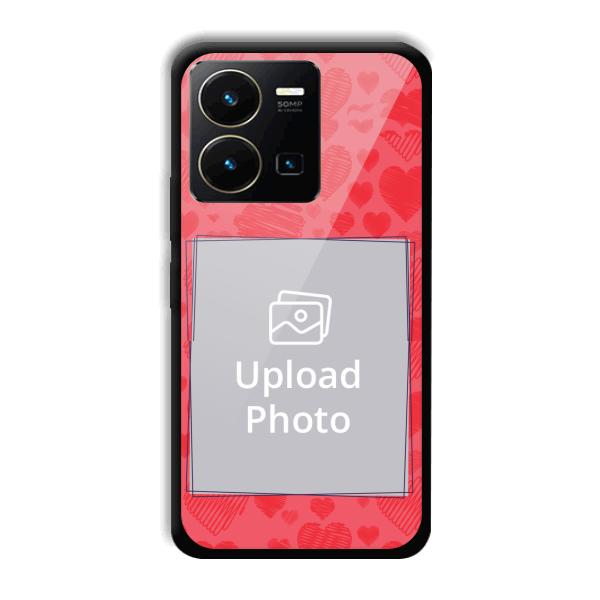 Red Hearts Customized Printed Back Cover for Vivo Y35