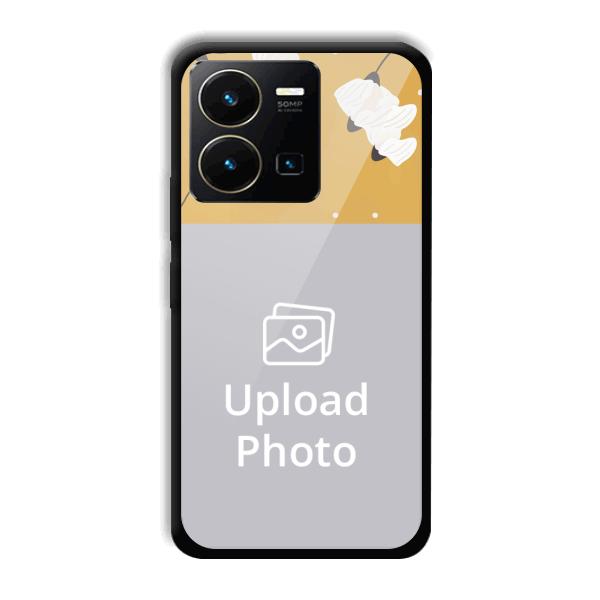 Flowers Background Customized Printed Back Cover for Vivo Y35