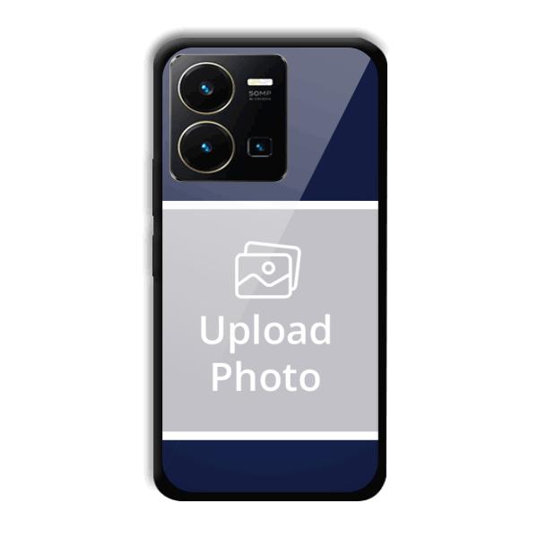 Blue White Customized Printed Back Cover for Vivo Y35
