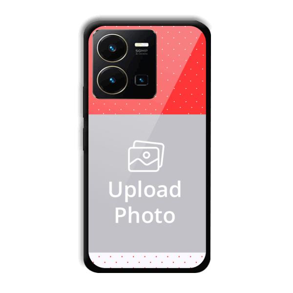 Red White Customized Printed Back Cover for Vivo Y35