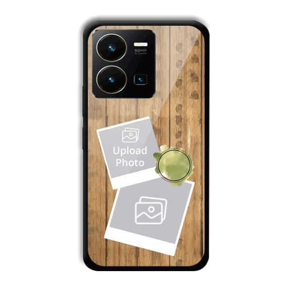 Wooden Photo Collage Customized Printed Back Cover for Vivo Y35