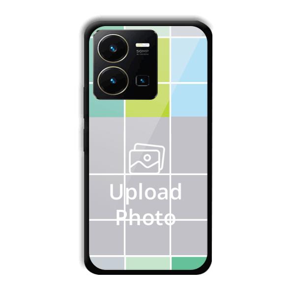 Grid Customized Printed Back Cover for Vivo Y35