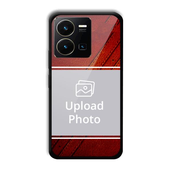 Solid Red Customized Printed Back Cover for Vivo Y35