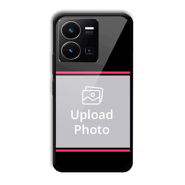 Pink Lines Customized Printed Back Cover for Vivo Y35