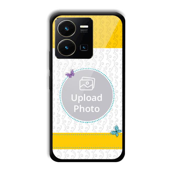 Butterflies & Yellow Customized Printed Back Cover for Vivo Y35
