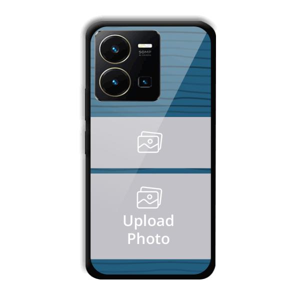 Dark Blue Customized Printed Back Cover for Vivo Y35