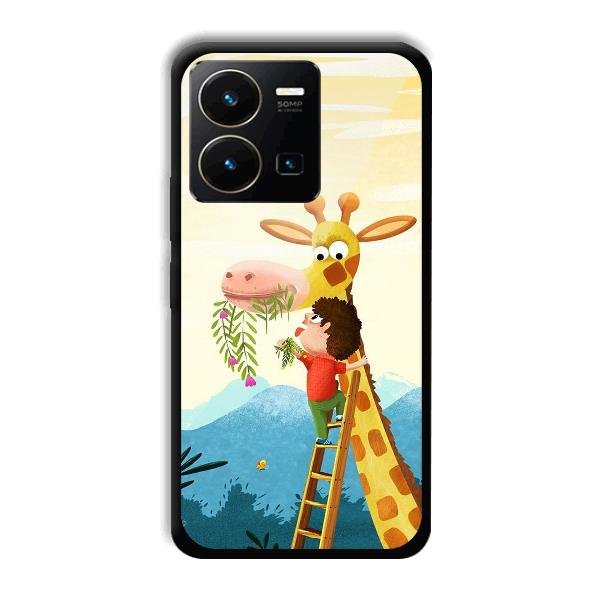Giraffe & The Boy Phone Customized Printed Back Cover for Vivo Y35