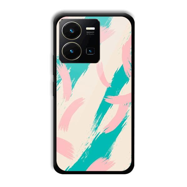 Pinkish Blue Phone Customized Printed Back Cover for Vivo Y35