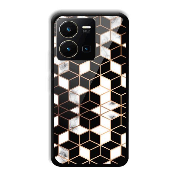 Black Cubes Phone Customized Printed Back Cover for Vivo Y35