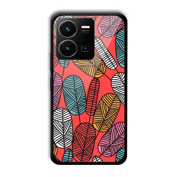 Lines and Leaves Phone Customized Printed Back Cover for Vivo Y35