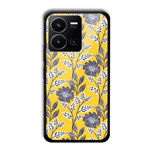 Yellow Fabric Design Phone Customized Printed Back Cover for Vivo Y35
