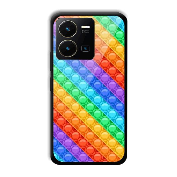 Colorful Circles Phone Customized Printed Back Cover for Vivo Y35