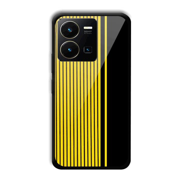 Yellow Black Design Phone Customized Printed Back Cover for Vivo Y35