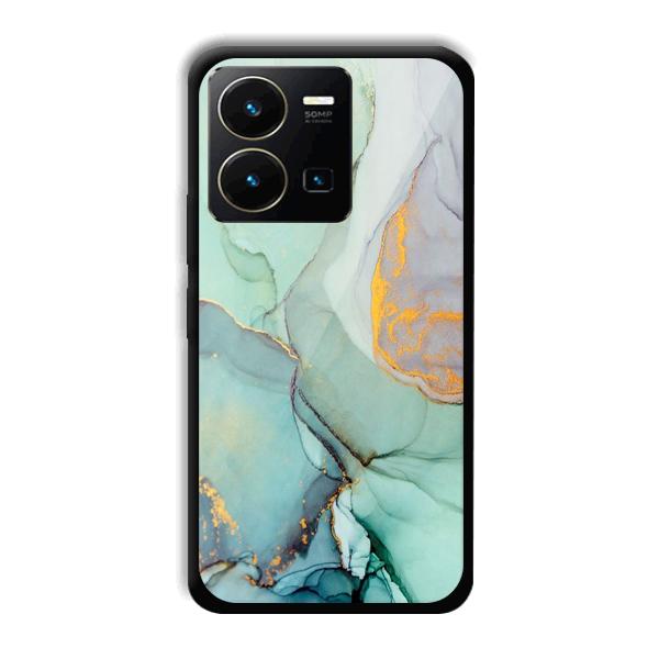 Green Marble Phone Customized Printed Back Cover for Vivo Y35