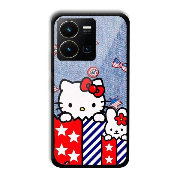 Cute Kitty Phone Customized Printed Back Cover for Vivo Y35