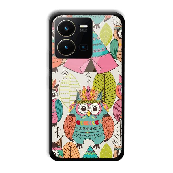 Fancy Owl Phone Customized Printed Back Cover for Vivo Y35
