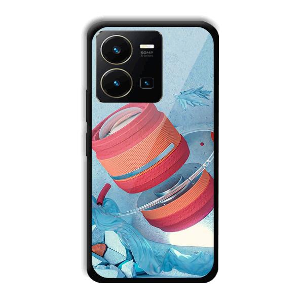 Blue Design Phone Customized Printed Back Cover for Vivo Y35