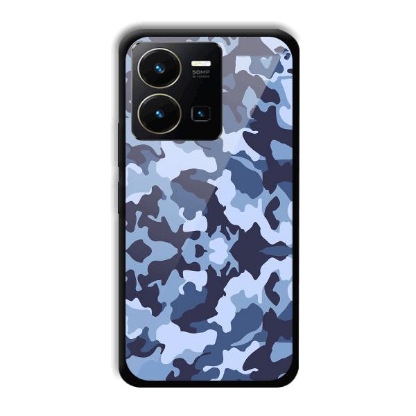 Blue Patterns Phone Customized Printed Back Cover for Vivo Y35