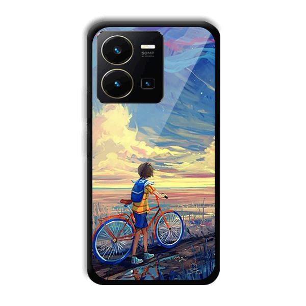 Boy & Sunset Phone Customized Printed Back Cover for Vivo Y35