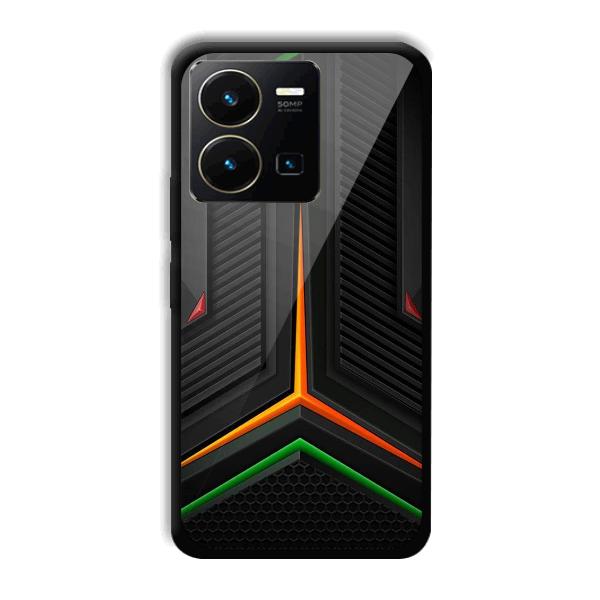 Black Design Phone Customized Printed Back Cover for Vivo Y35
