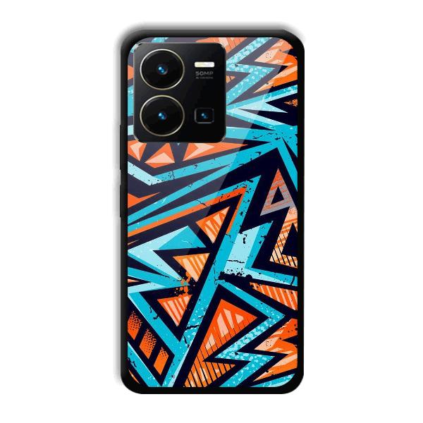 Zig Zag Pattern Phone Customized Printed Back Cover for Vivo Y35