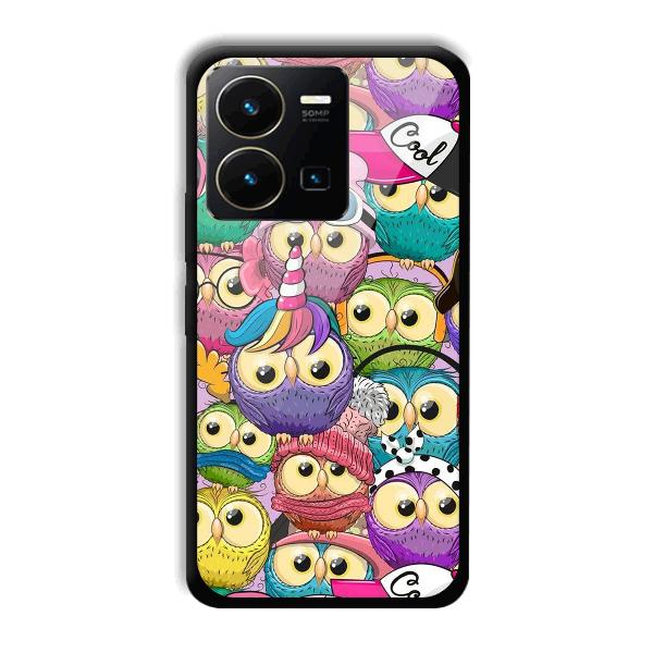 Colorful Owls Phone Customized Printed Back Cover for Vivo Y35