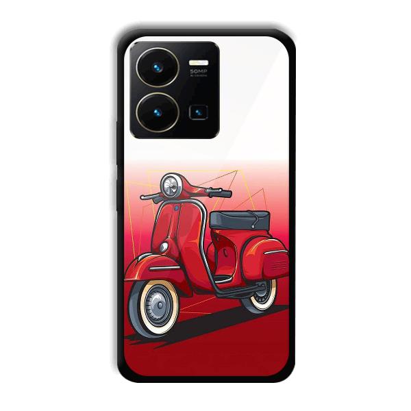 Red Scooter Phone Customized Printed Back Cover for Vivo Y35
