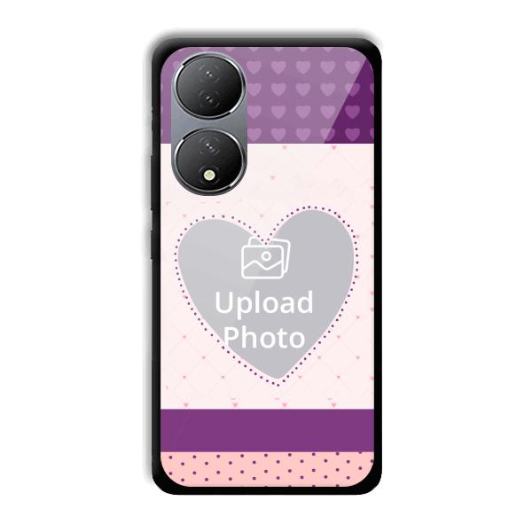 Purple Hearts Customized Printed Back Cover for Vivo Y100A 5G