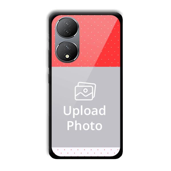 Red White Customized Printed Back Cover for Vivo Y100A 5G
